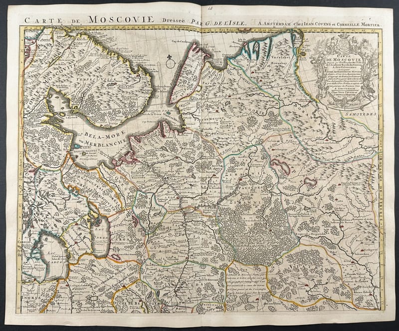 Carte de Moscovie, Russia and the Ukraine (a pair of maps)