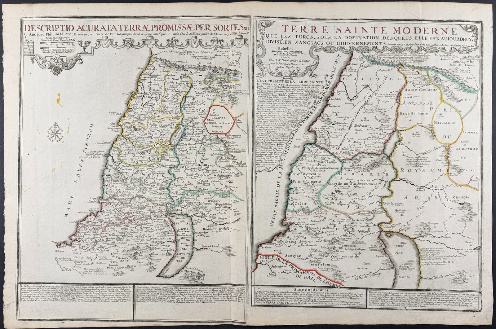DESCRIPTIO ACCURATA TERRAE PROMISSAE / LA TERRE SAINTE MODERNE
