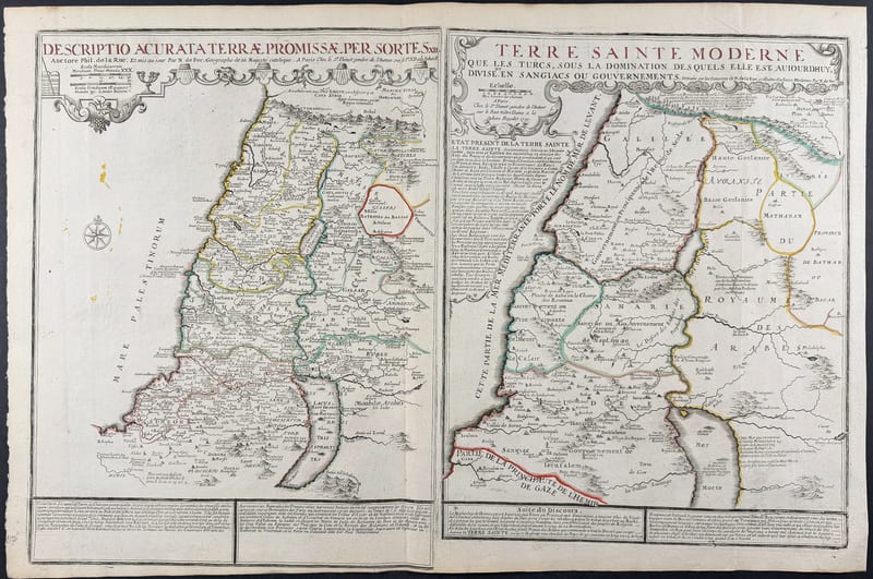 DESCRIPTIO ACCURATA TERRAE PROMISSAE / LA TERRE SAINTE MODERNE