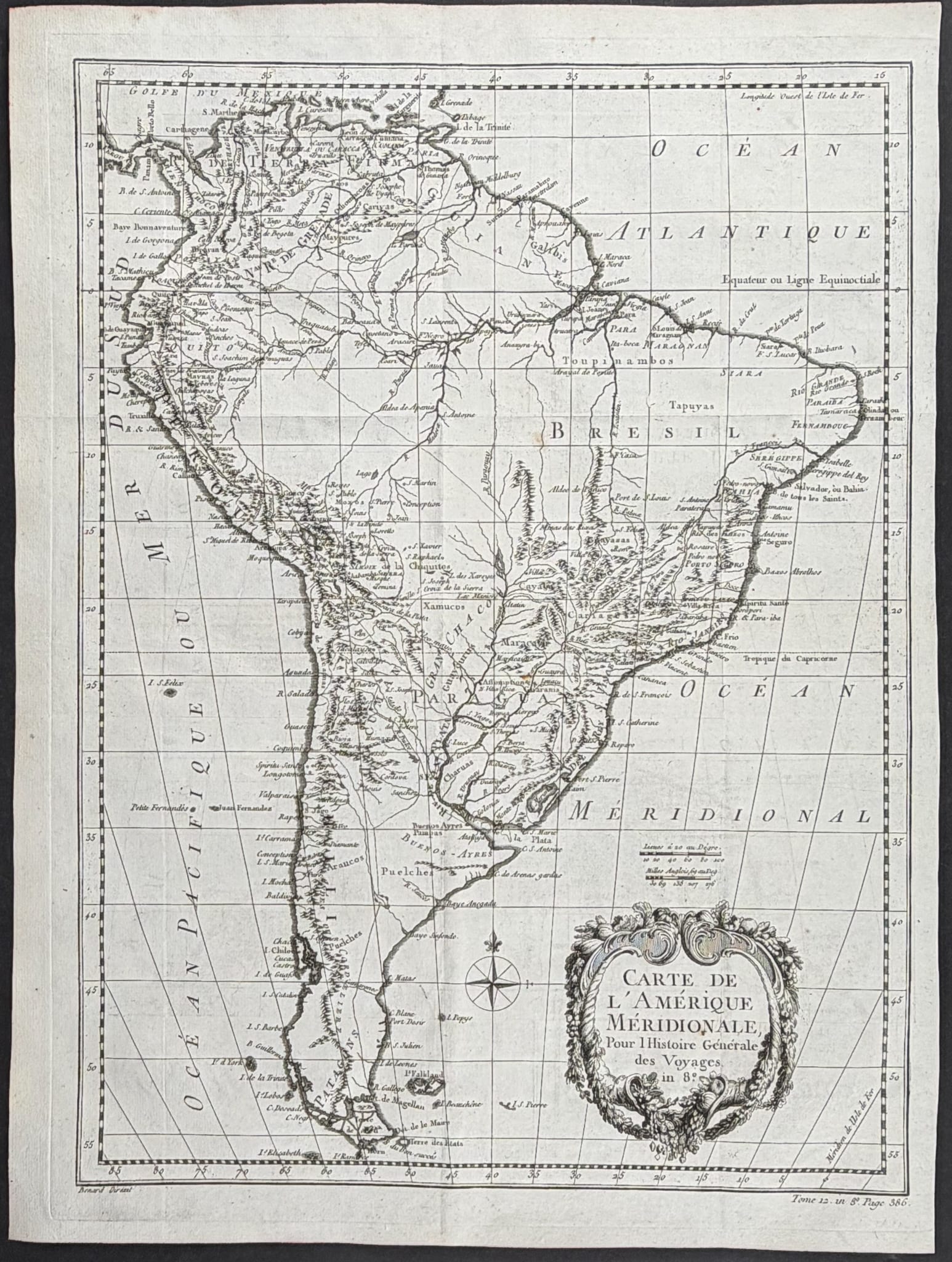 CARTE DE L’AMÉRIQUE MÉRIDIONALE