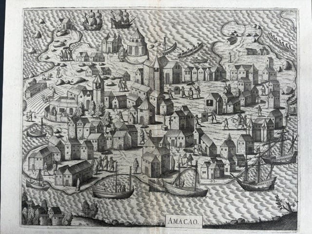 Amacao (Macao): the first printed view of Macao