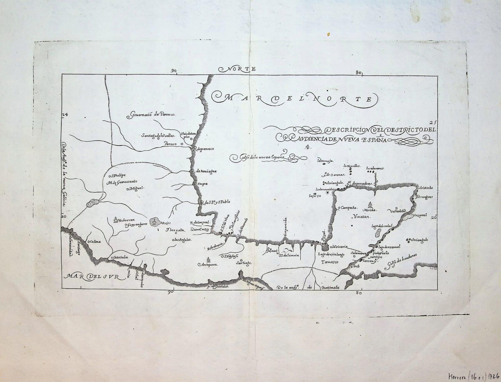 Descripcion del Destricto del Audiencia de Nueva España (The Audiencia of New Spain, Mexico)