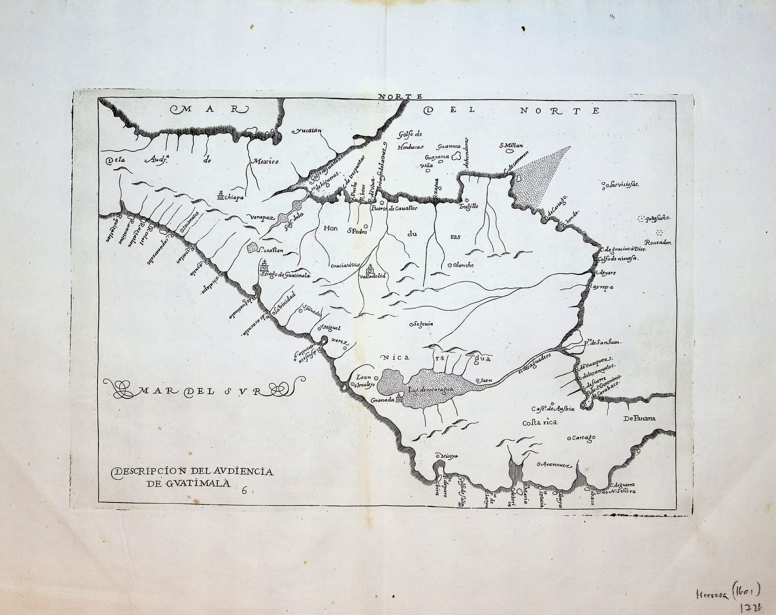 Descripcion del Audiencia de Guatimala (The Audiencia of Guatemala, Central America)