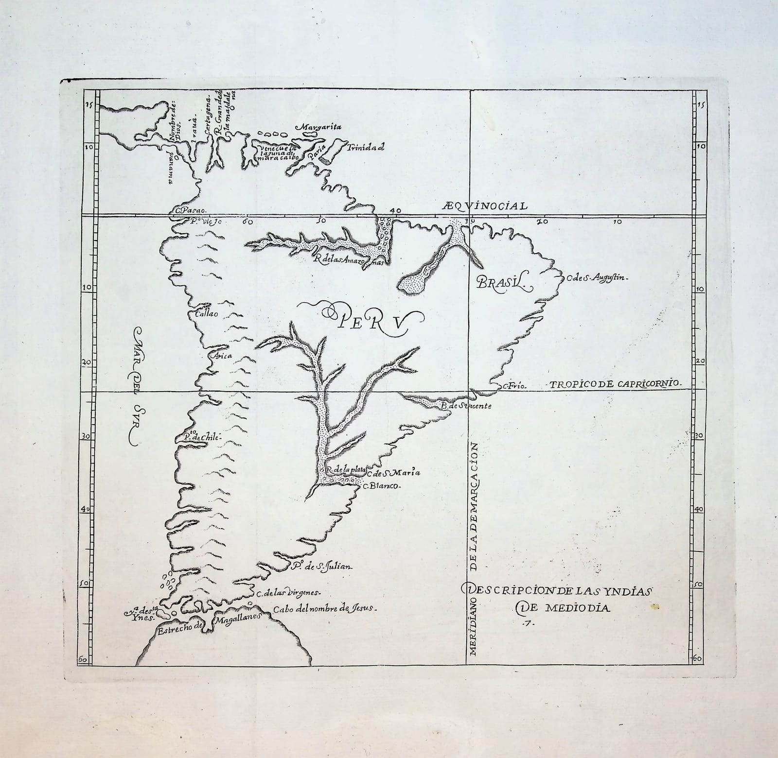 Descripcion de las Yndias de Mediodia (South America)