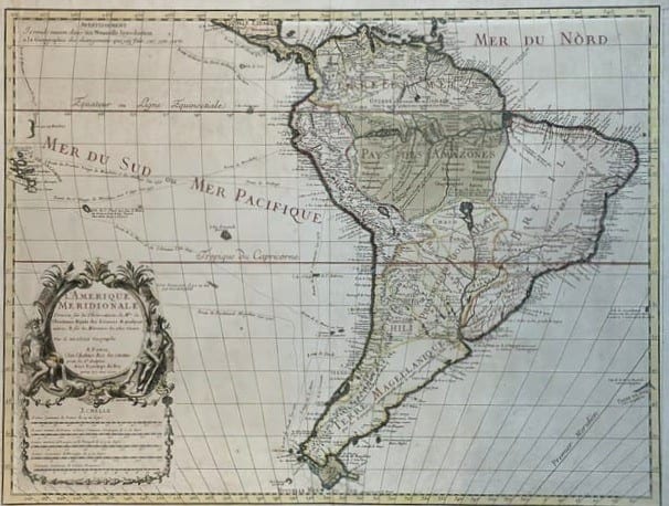 L'Amerique Meridionale, dressée sur les observations de Mrs. de l'Academie Royale des Sciences