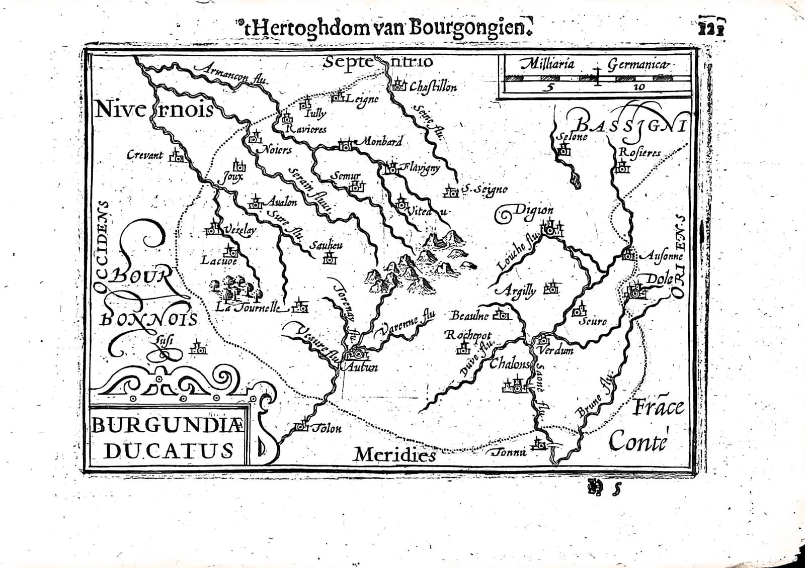 Burgundiae Ducatus ('t Hertoghdom van Bourgongien, the Duchy of Burgundy)