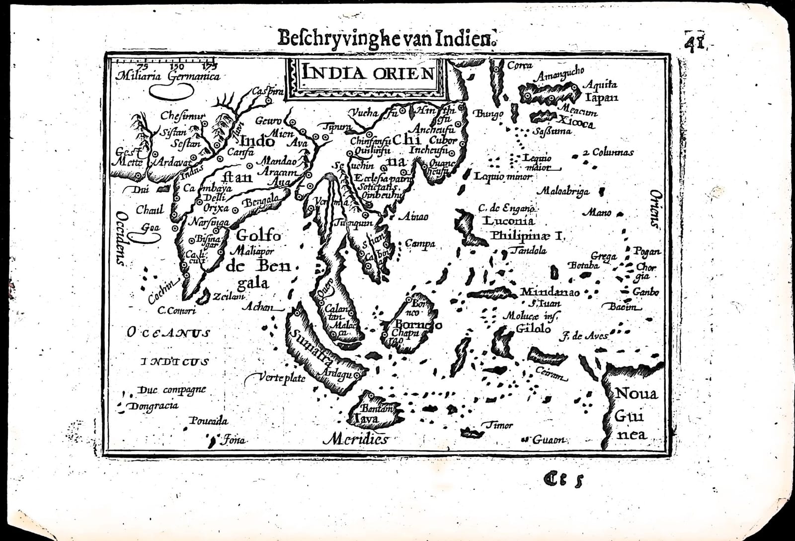 India Orien(talis) (Beschryvinghe van Indien, the East Indies)