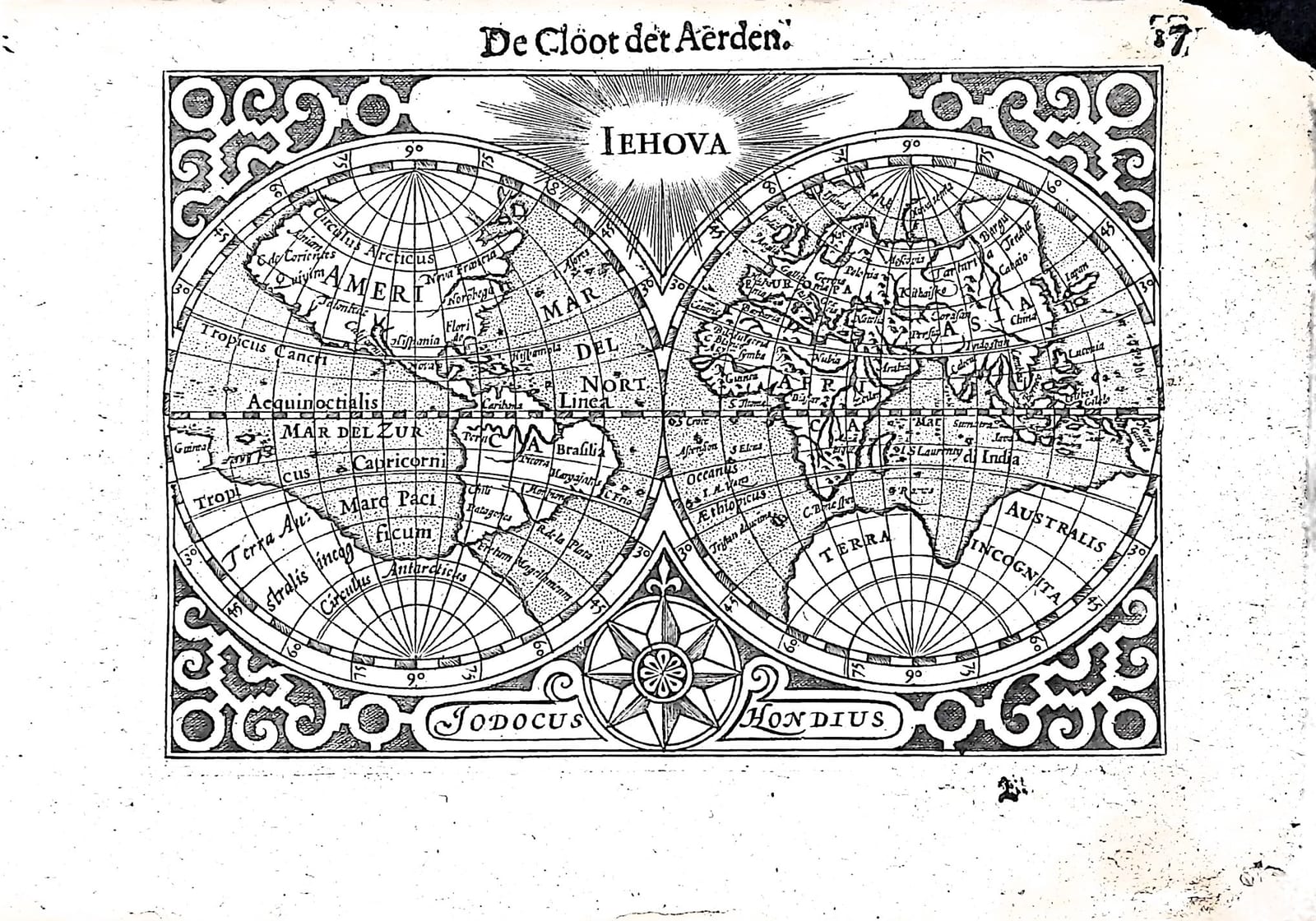 Iehova: De Cloot der Aerden (the world in two hemispheres)