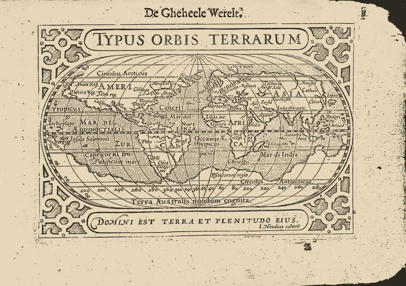 Typus Orbis Terrarum (De Gheheele Werelt, the World)
