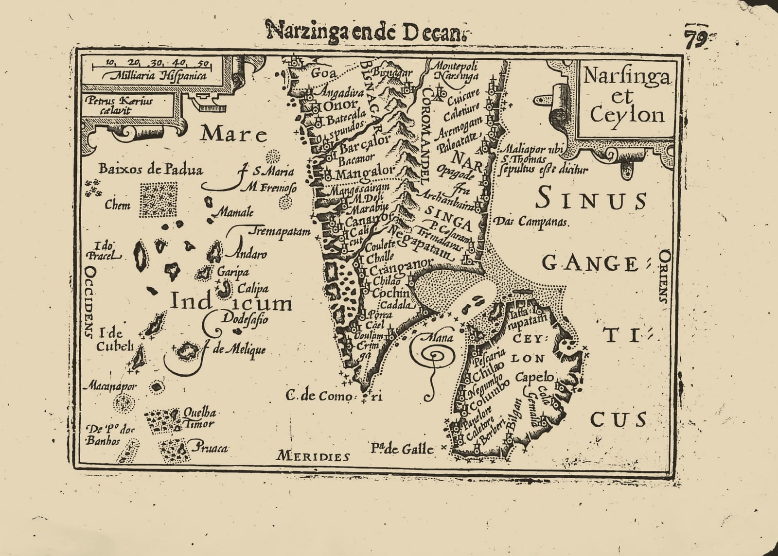 Narsinga et Ceylon (Narzinga ende Decan, South India and Ceylon)