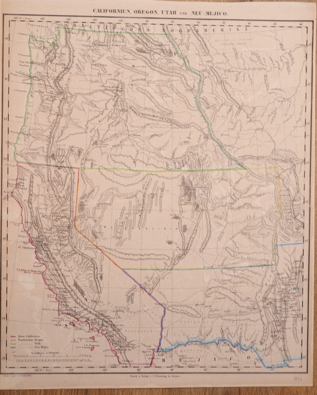Californien, Oregon, Utah und Neu-Mejico