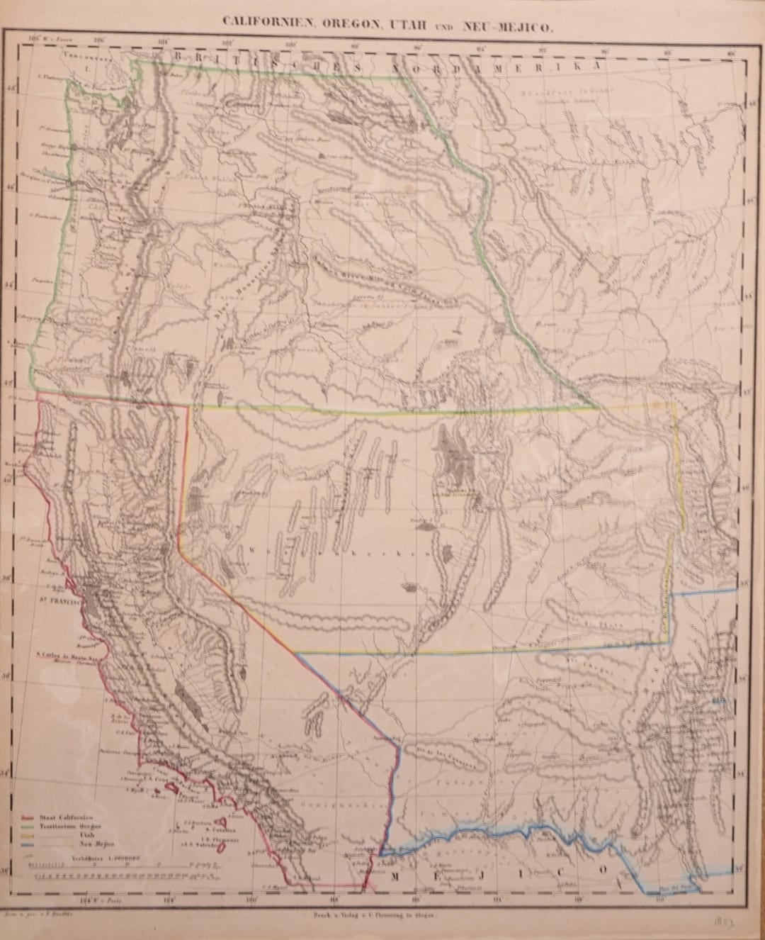 Californien, Oregon, Utah und Neu-Mejico