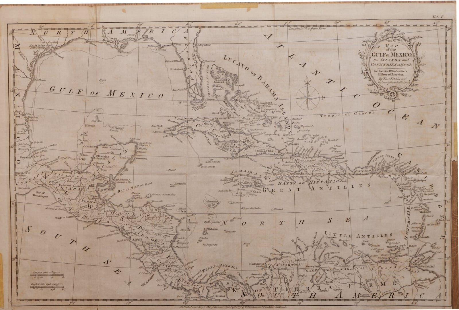 Map of the Gulf of Mexico, the Islands and Countries adjacent