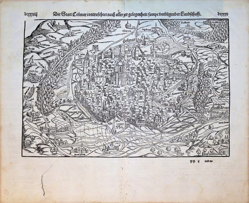 Die Statt Colmar contrafehtet nach aller jrer gelegenheit, sampt umbligender Landschafft