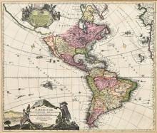 TOTIUS AMERICAE SEPTENTRIONALIS ET MERIDIONALIS NOVISSIMA REPRAESENTATIO